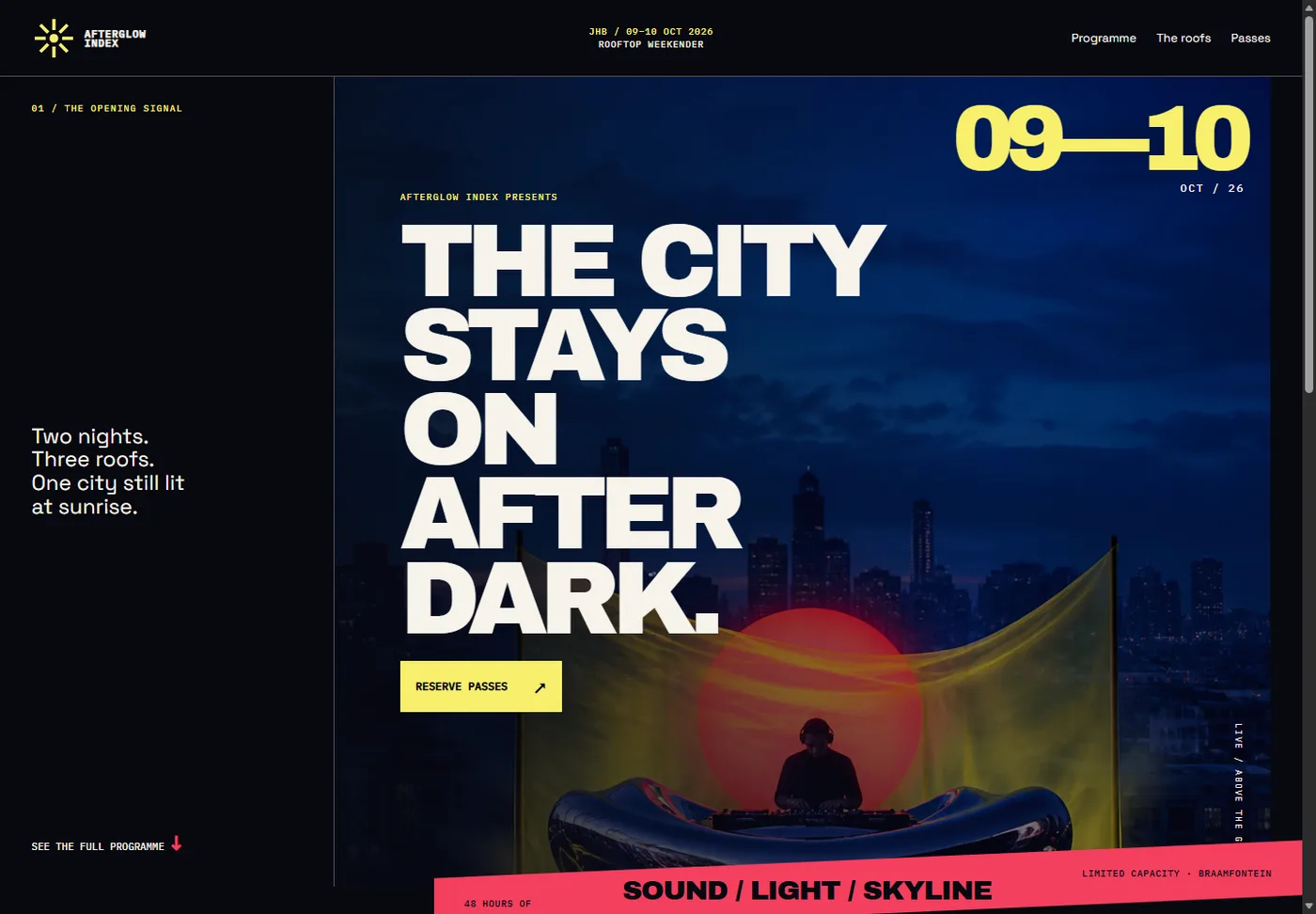 Kinetic Festival Poster creative website concept