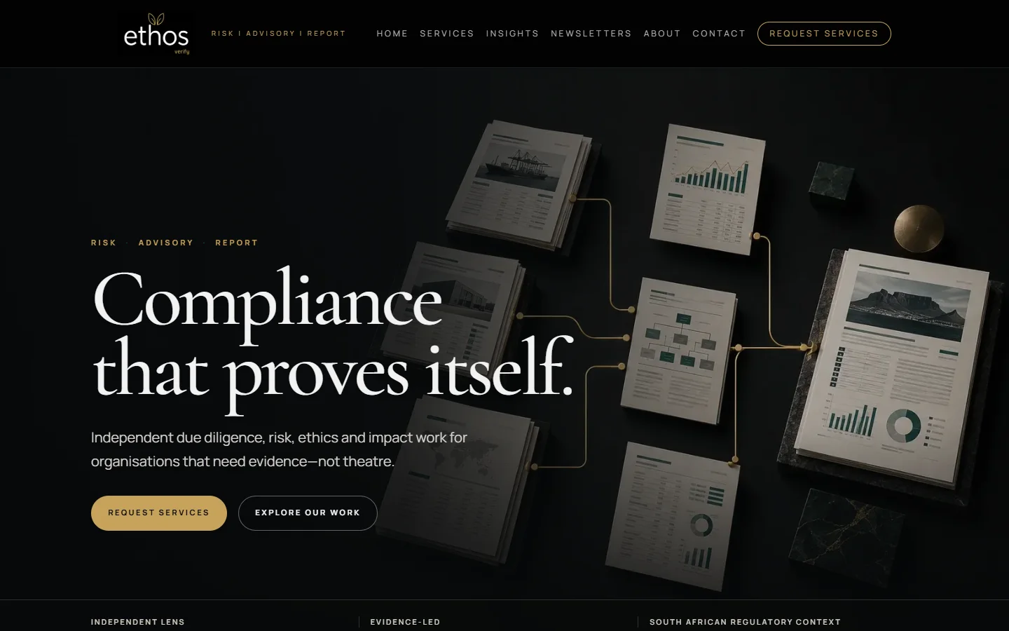 EthosVerify website preview